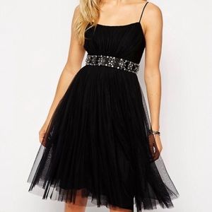 Needle & Thread Black Tulle Beaded Dress 4